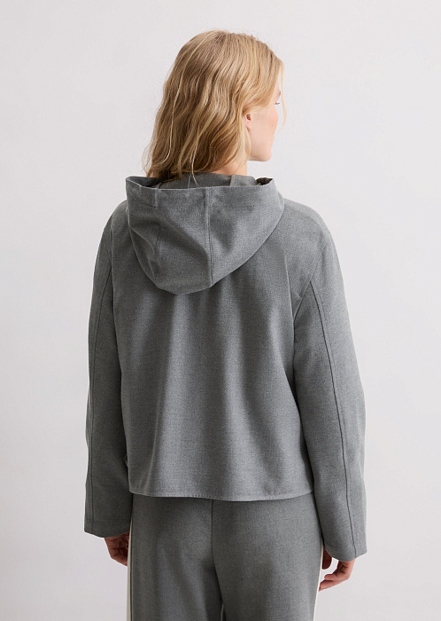 Худи с капюшоном из переработанного полиэстера и вискозы