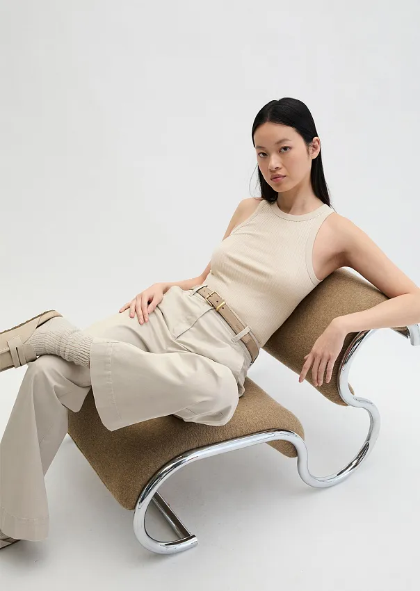 Топ в рубчик из модала