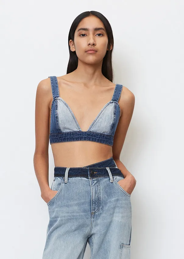 Джинсовый бра-топ из органического хлопка