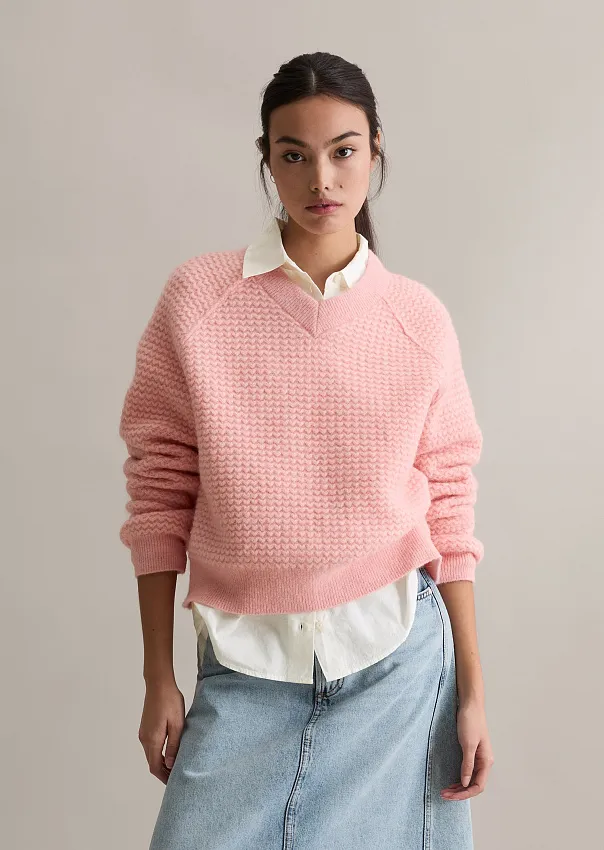 Свитер с V-образным вырезом из смесовой шерсти Marc o'Polo - фото 3