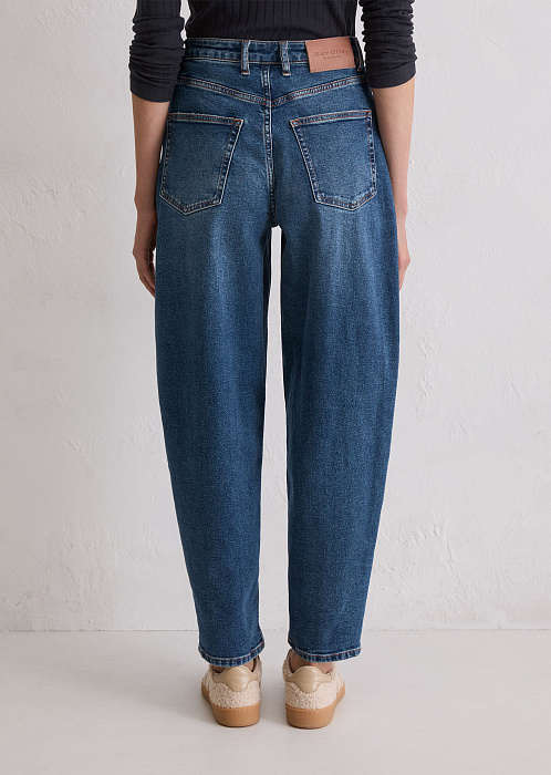 Джинсы баррел из смесового хлопка
