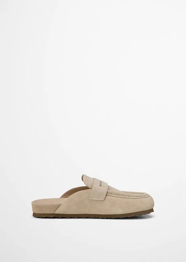 Сабо из натуральной замши