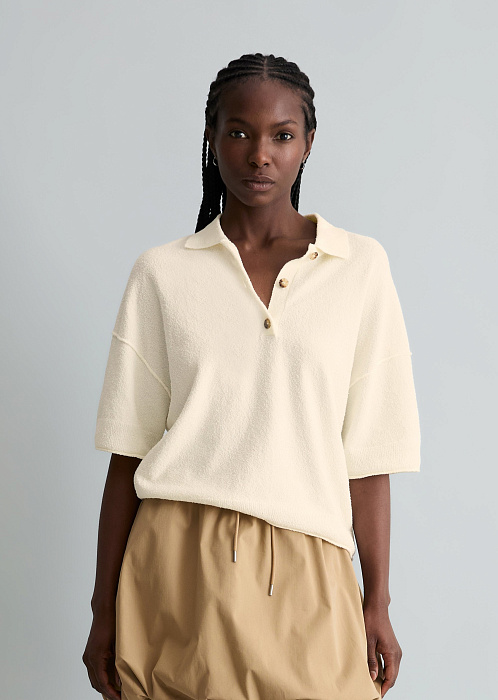 Поло из смесового хлопка 