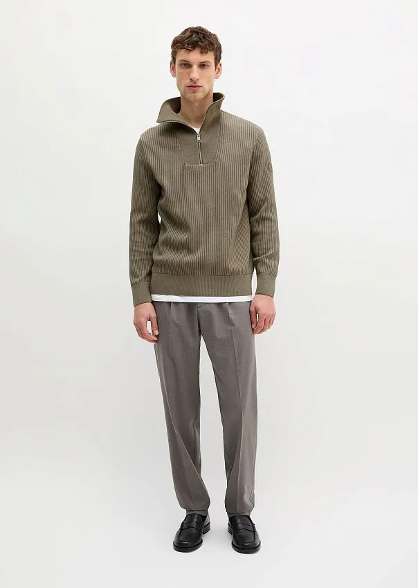 Джемпер с воротником-стойкой из органического хлопка