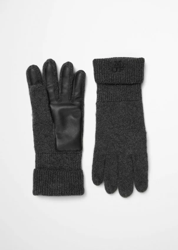 Вязаные перчатки из смеси хлопка и шерсти Marc o'Polo - фото 1