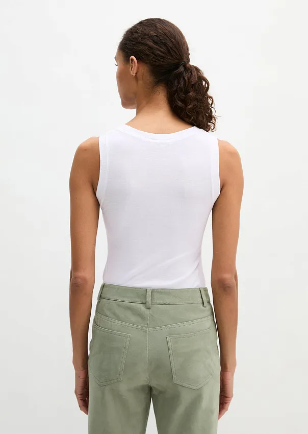 Топ из джерси в рубчик