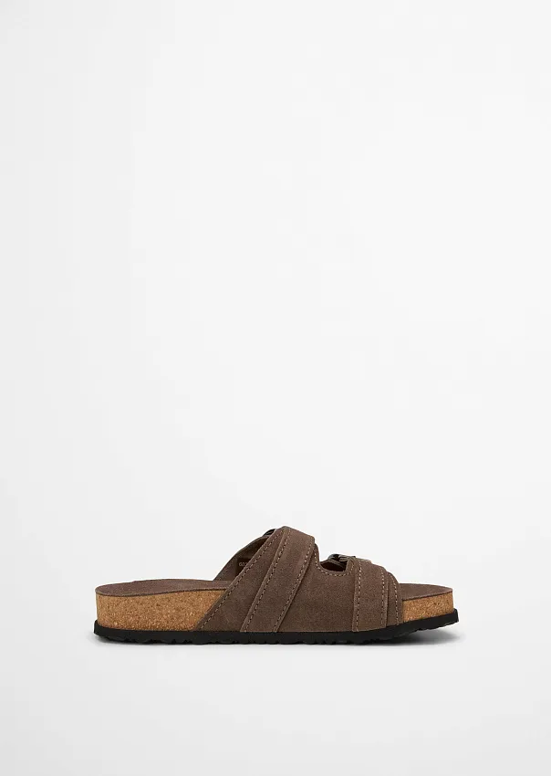 Шлепанцы из натуральной замши