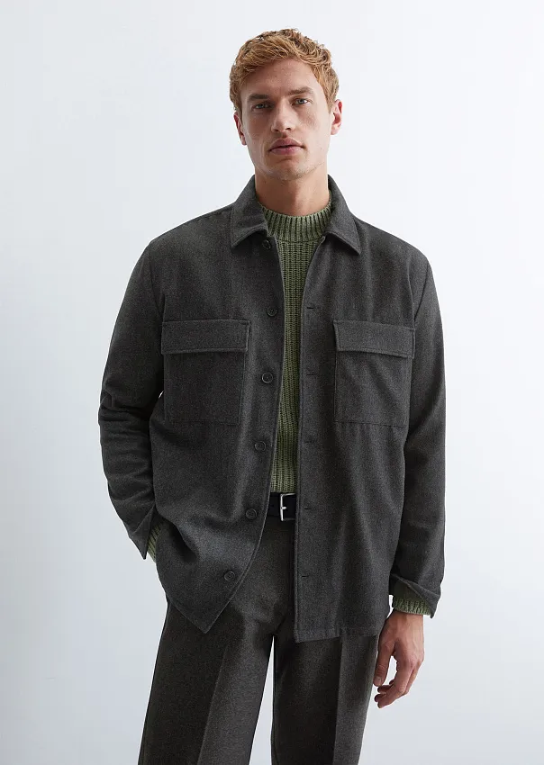 Верхняя рубашка из смесовой шерсти