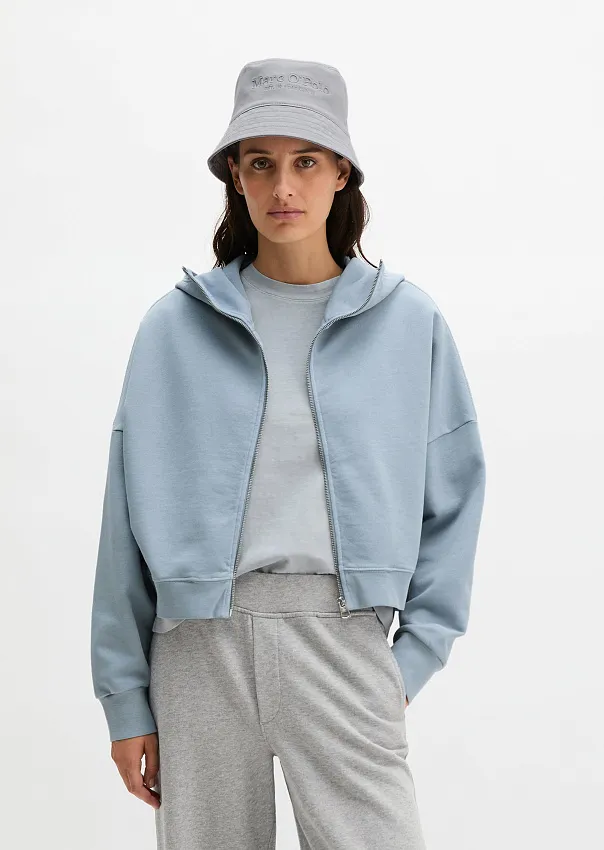 Худи на молнии из переработанного хлопка
