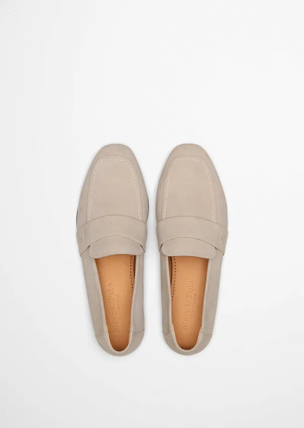 Лоферы из натуральной замши