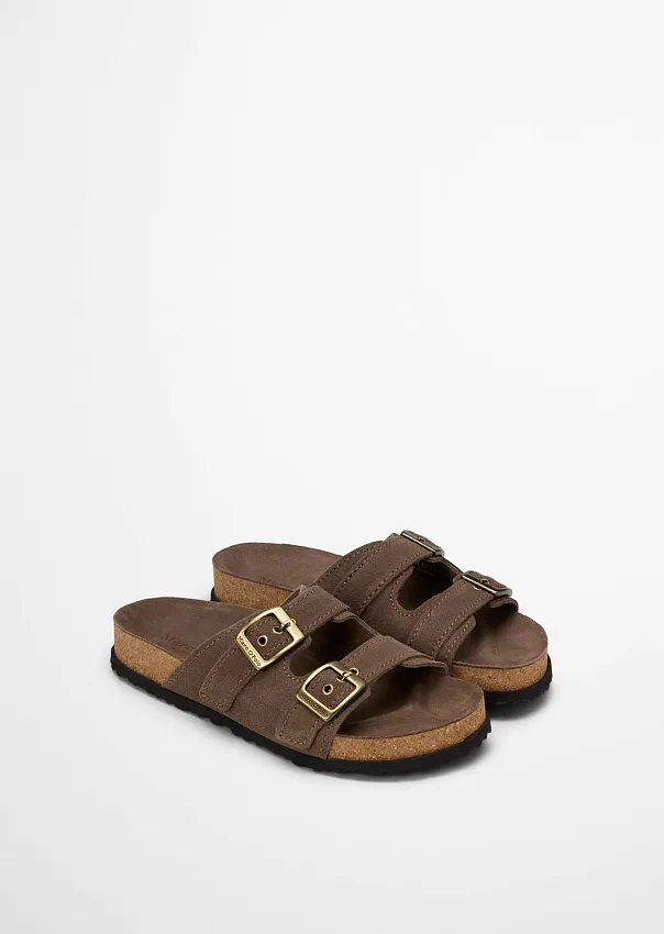 Шлепанцы из натуральной замши