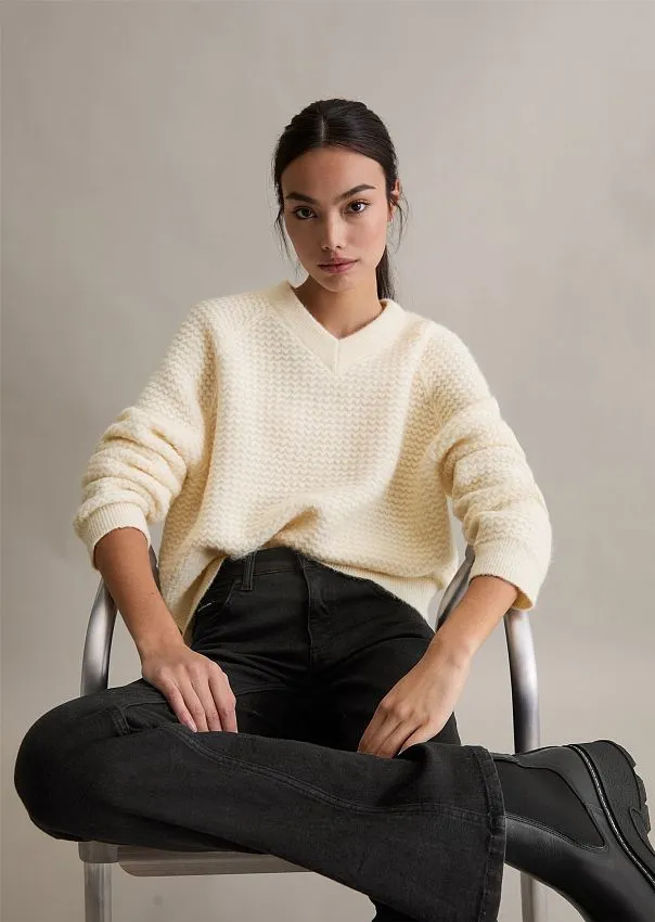 Свитер с V-образным вырезом из смесовой шерсти Marc o'Polo - фото 1