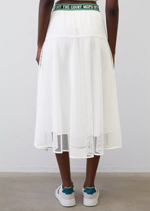 Сетчатая юбка-миди с эластичным поясом