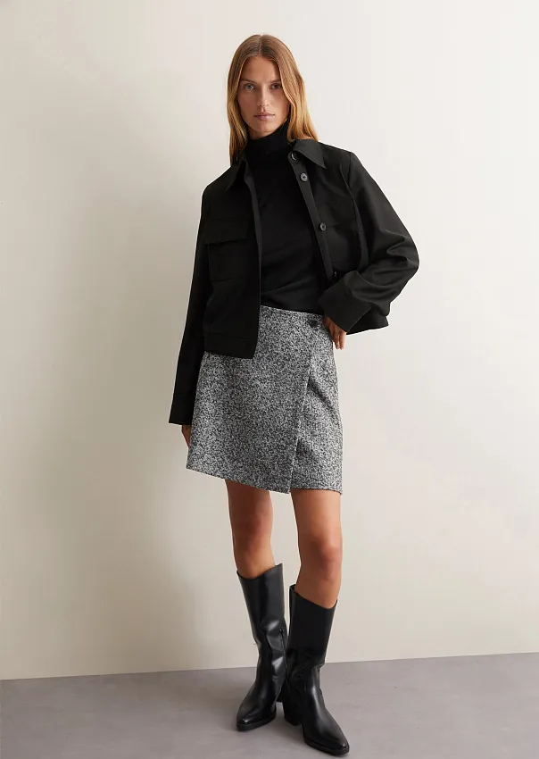 Твидовая мини-юбка