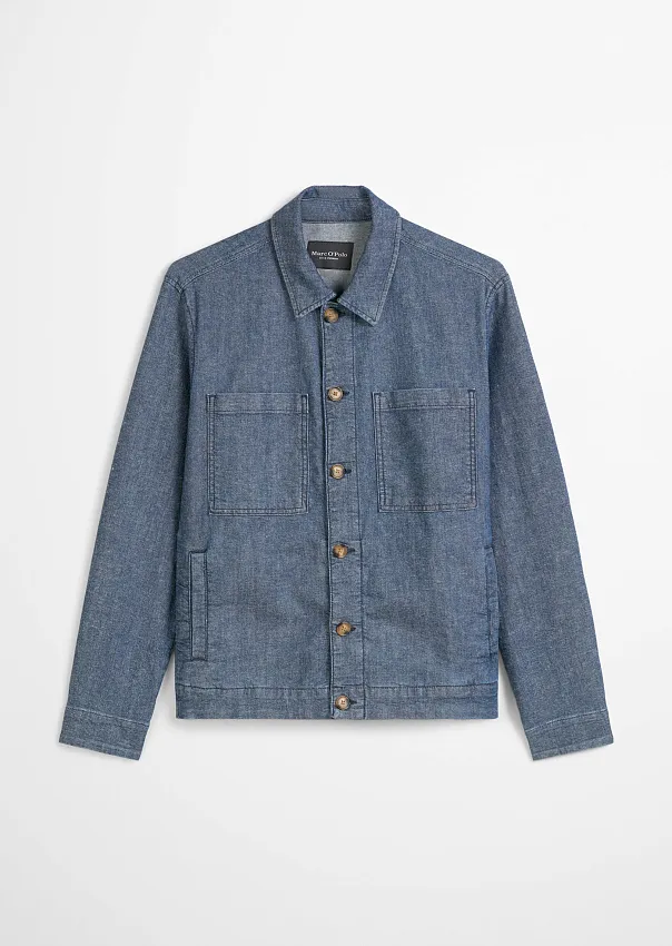 Джинсовая куртка из хлопка и конопляного волокна Marc o'Polo - фото 6