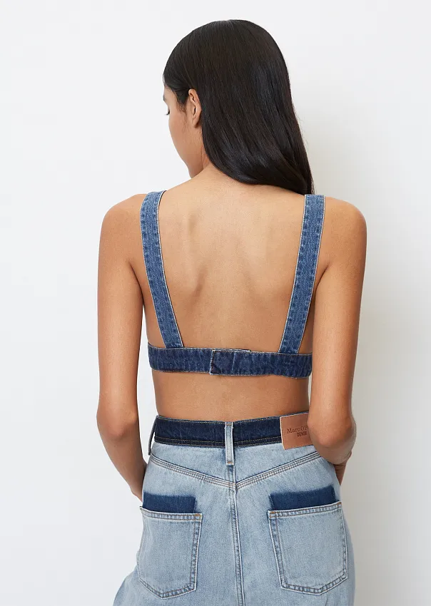 Джинсовый бра-топ из органического хлопка