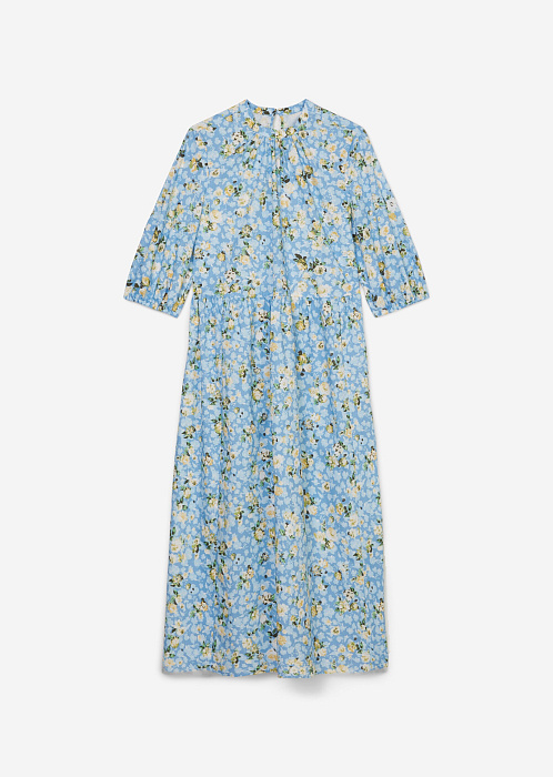 Платье с принтом из смеси органического хлопка и лиоцелла