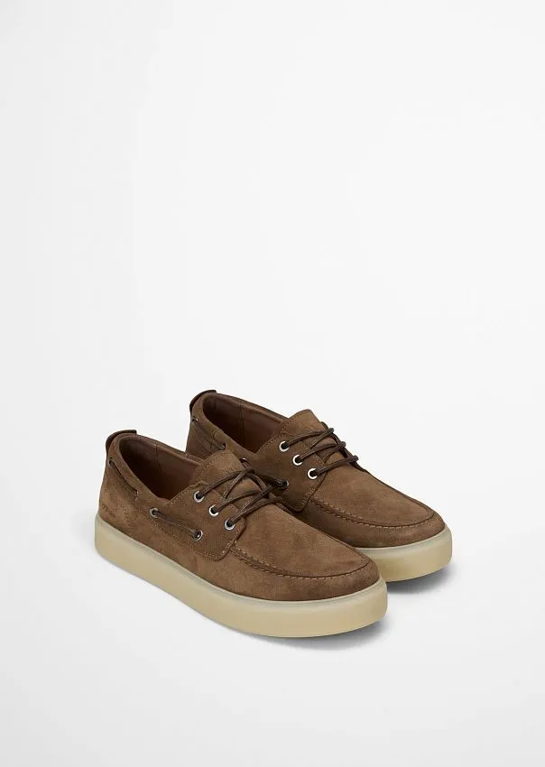 Топсайдеры из натуральной замши