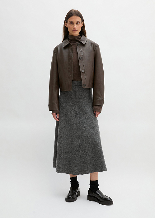 Юбка-миди из смесовой шерсти