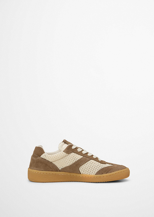 Кеды из натуральной замши и сетки