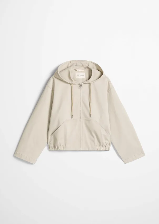 Куртка с капюшоном из хлопкового твила 