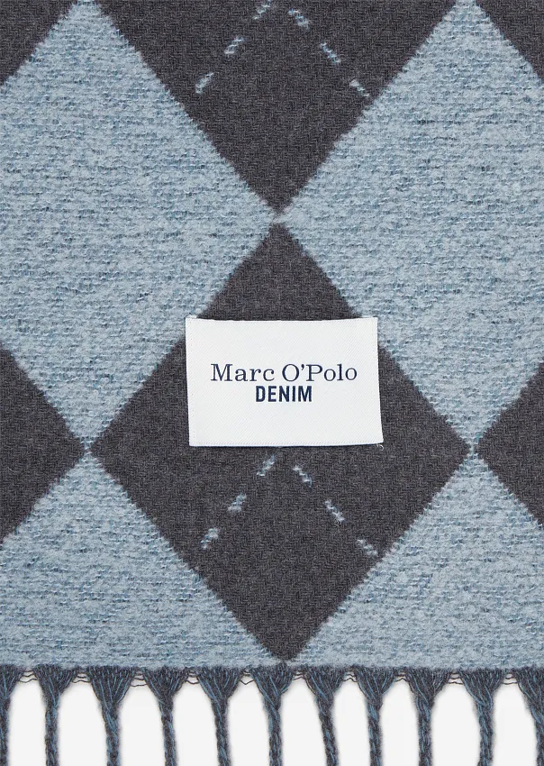 Жаккардовый шарф из смесовой шерсти