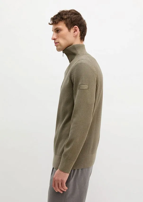 Джемпер с воротником-стойкой из органического хлопка