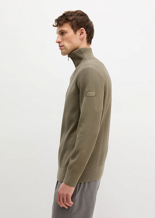 Джемпер с воротником-стойкой из органического хлопка