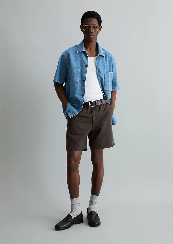 Шорты из органического хлопка и льна