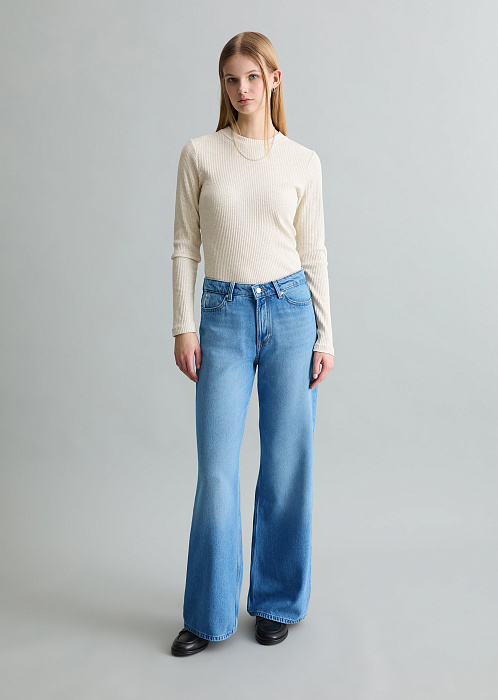 Джинсы клеш из лиоцелла и хлопка