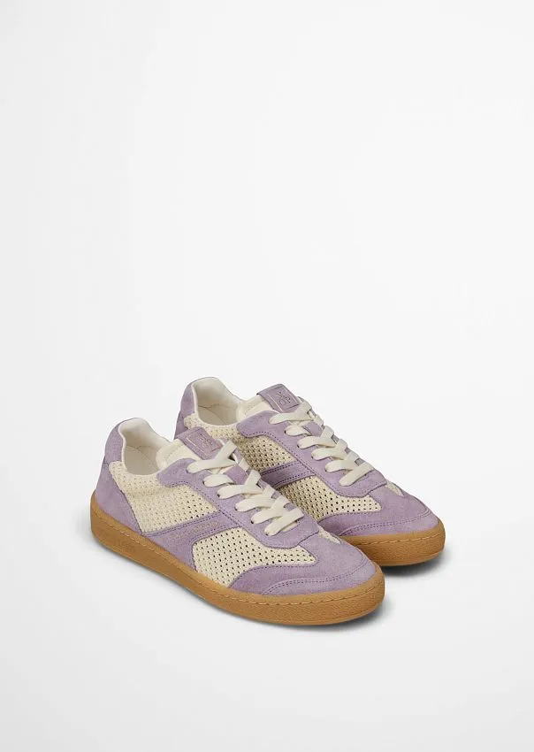 Кеды из натуральной замши и сетки