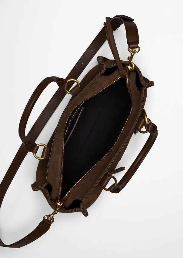 Сумка-тоут из натуральной замши