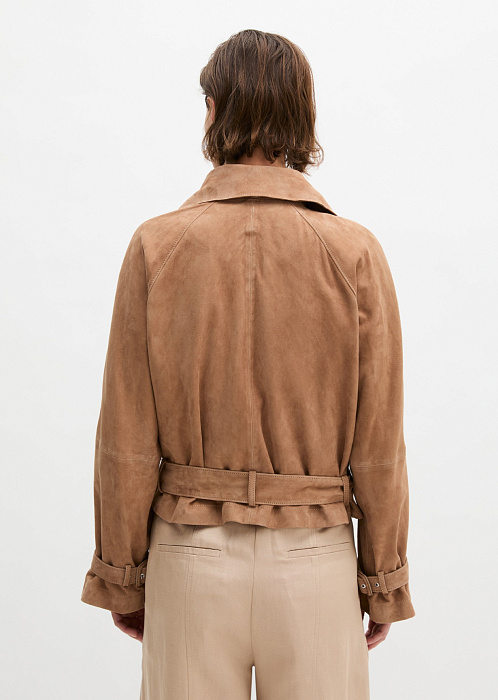 Тренч из натуральной замши