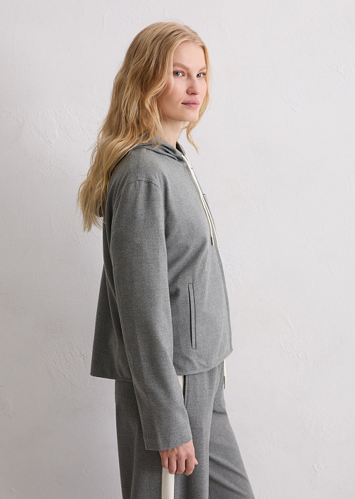 Худи с капюшоном из переработанного полиэстера и вискозы