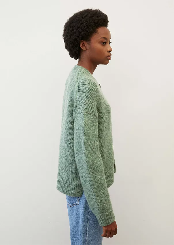 Мягкий укороченный кардиган из смесовой пряжи Marc o'Polo - фото 5