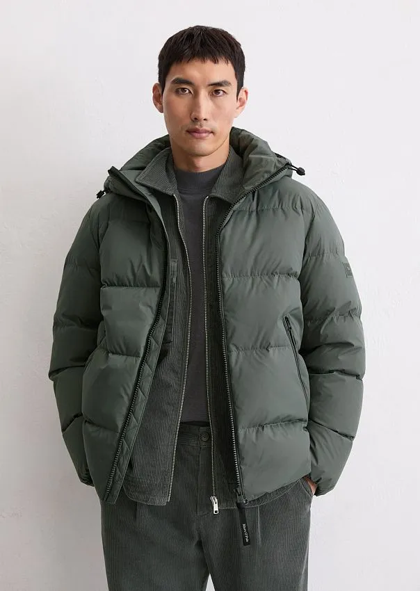 Стеганый пуховик со съемным капюшоном Marc o'Polo - фото 1