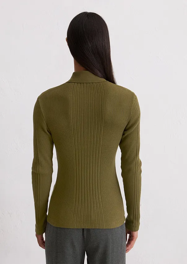 Поло трикотажное с длинными рукавами Marc o'Polo - фото 2