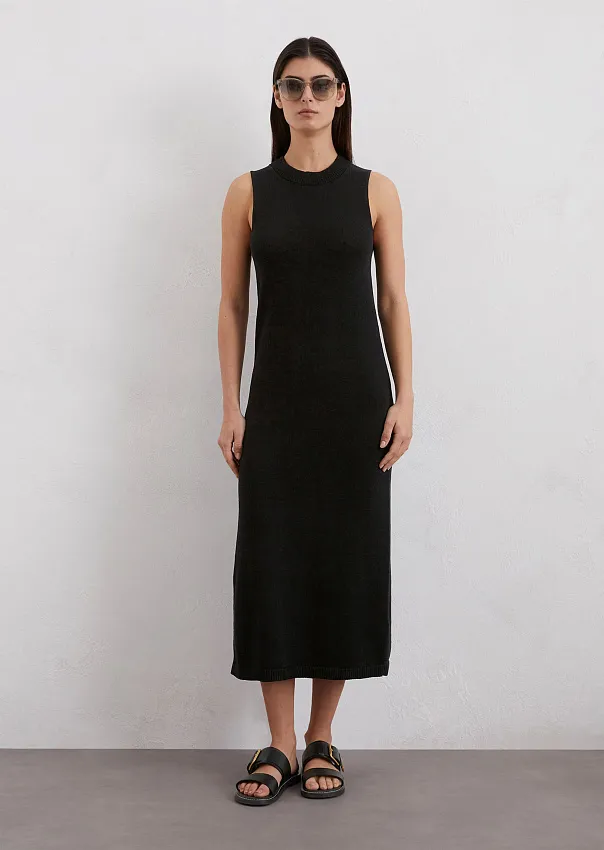 Платье трикотажное из органического хлопка и льна Marc o'Polo - фото 1