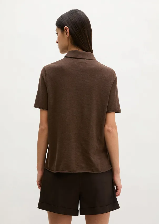 Кардиган из хлопка и льна
