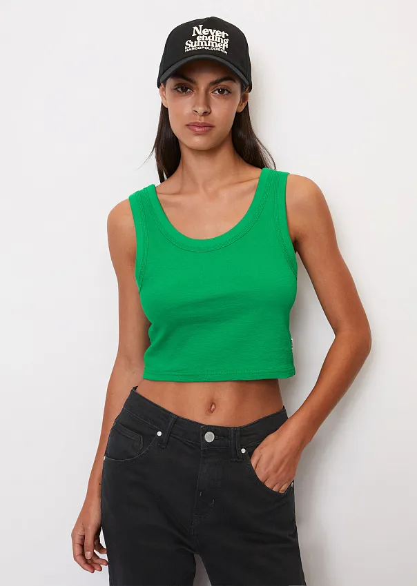 Кроп-топ из текстурированного джерси