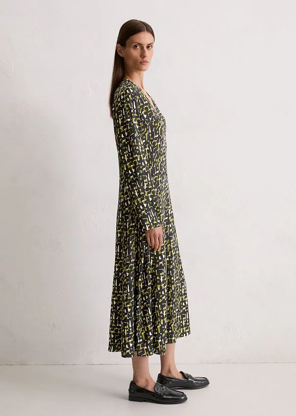 Платье с принтом из струящейся сатиновой вискозы Marc o'Polo - фото 5