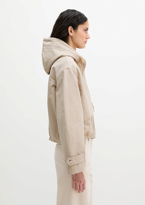 Куртка с капюшоном из хлопкового канваса
