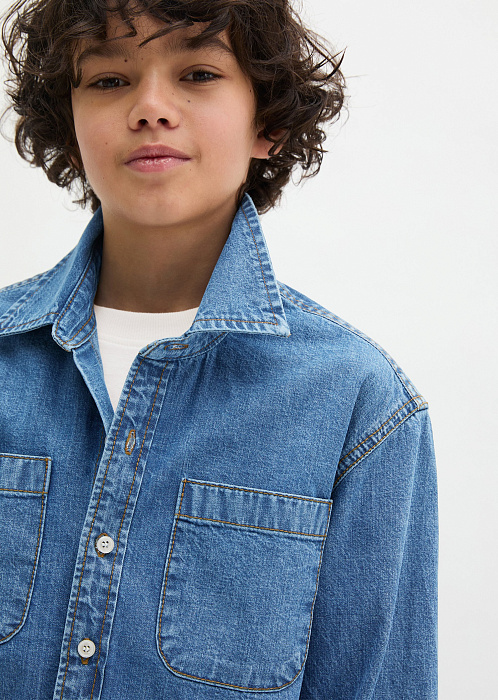 Рубашка верхняя из денима
