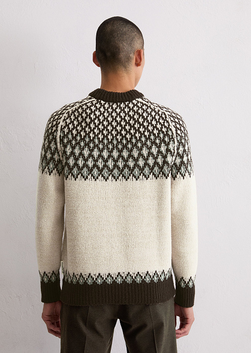 Свитер из смесовой шерсти с норвежским узором
