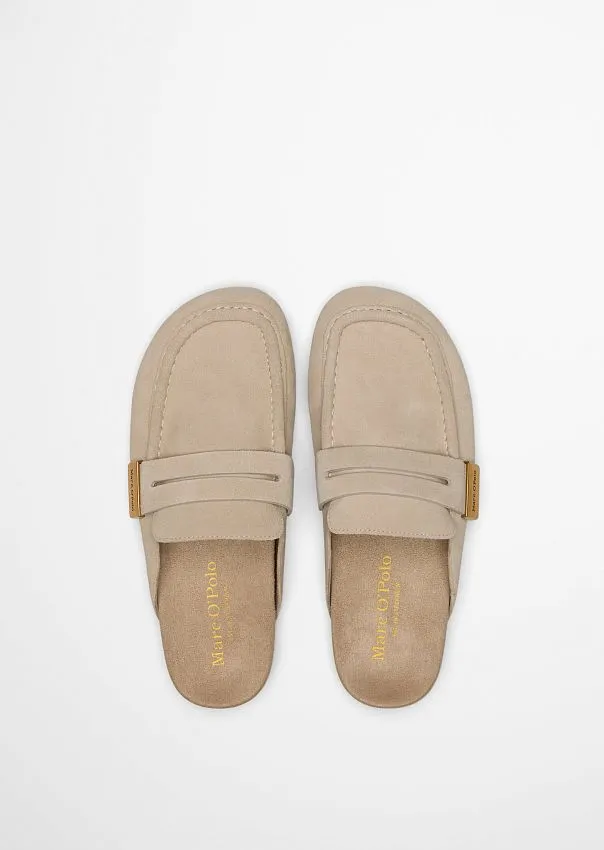 Сабо из натуральной замши