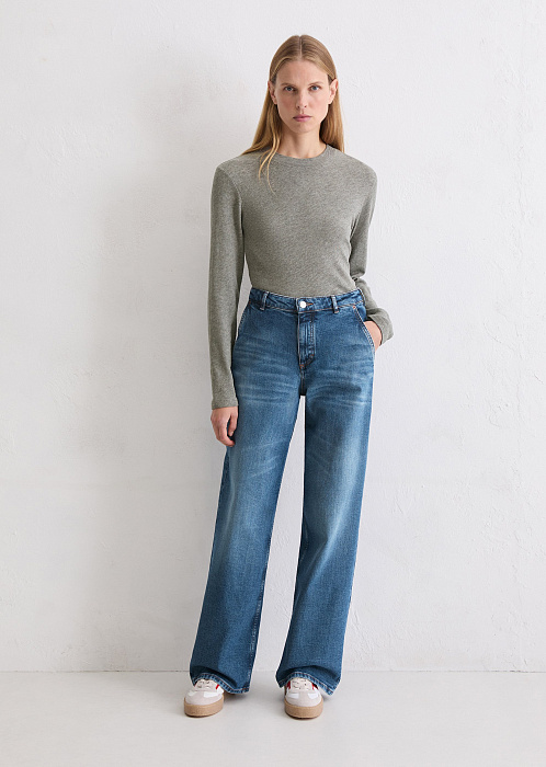 Джинсы широкие из органического хлопка