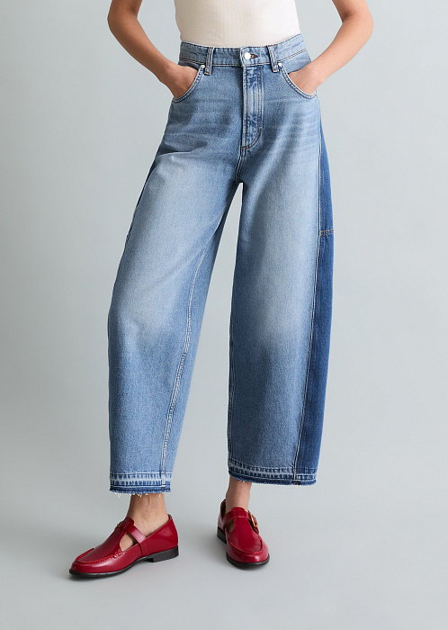 Джинсы широкие из волокон листьев ананаса