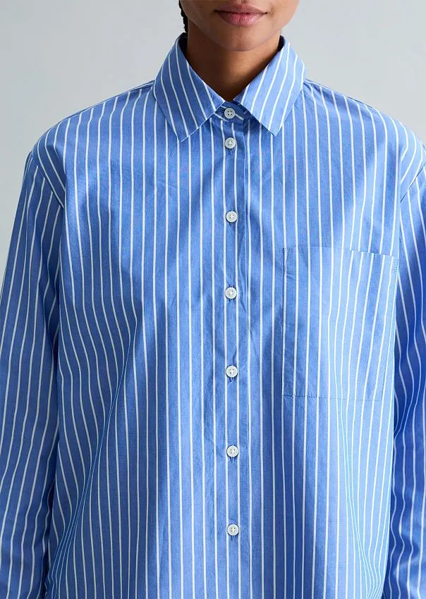 Рубашка в полоску из поплина