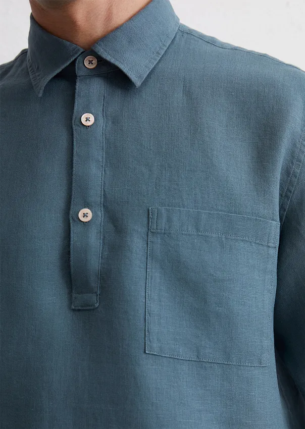 Рубашка из чистого льна Marc o'Polo - фото 4