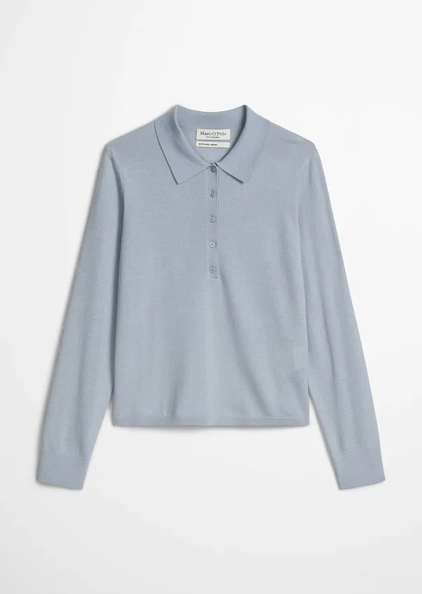 Поло из смеси шерсти мериноса и вискозы